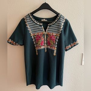 Embroidered blouse - size medium
